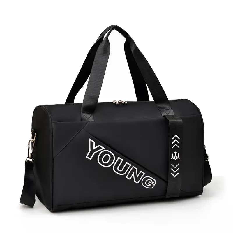 Black rectangular gym duffel bag